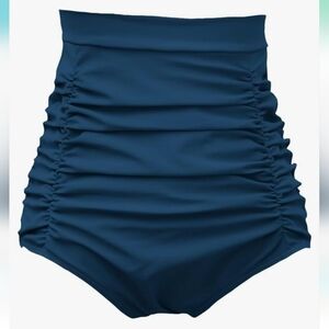 NWT: COCOPEAR Women's Ruched High Waisted Swim Bottom